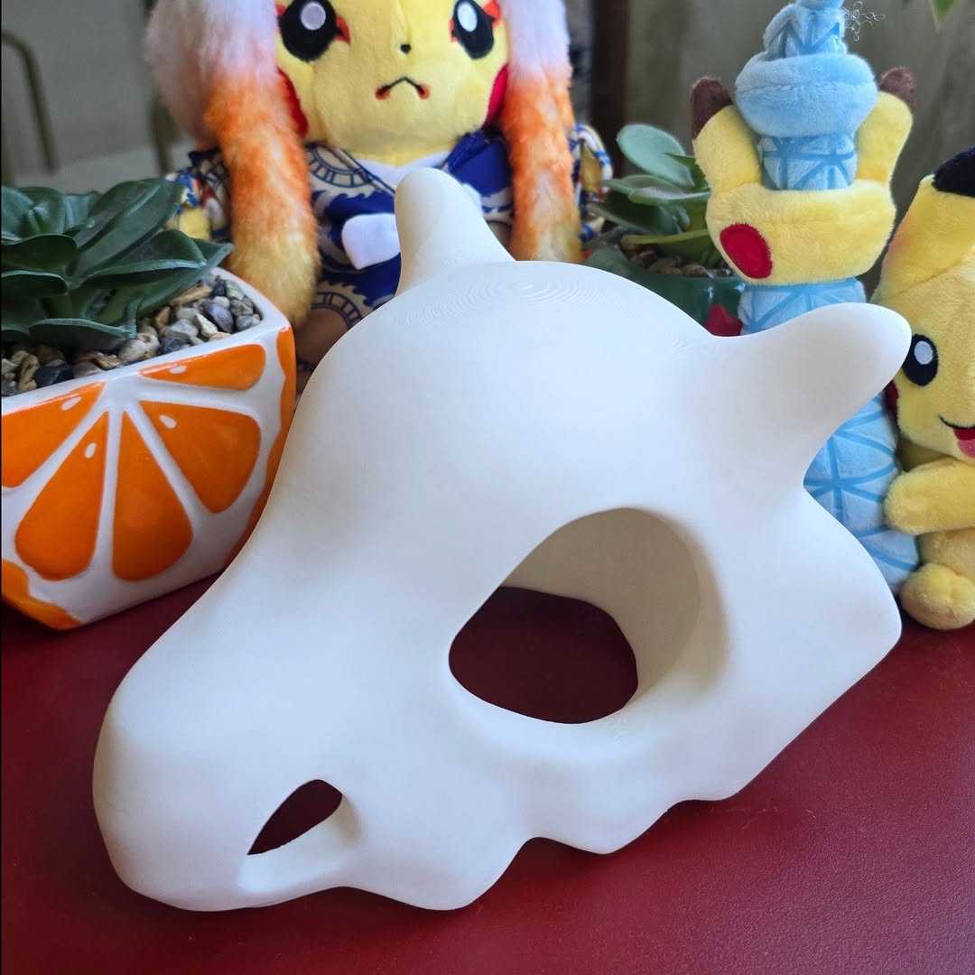 Cabeza de Cubone gigante en 3D